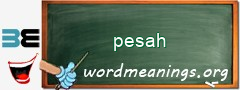 WordMeaning blackboard for pesah